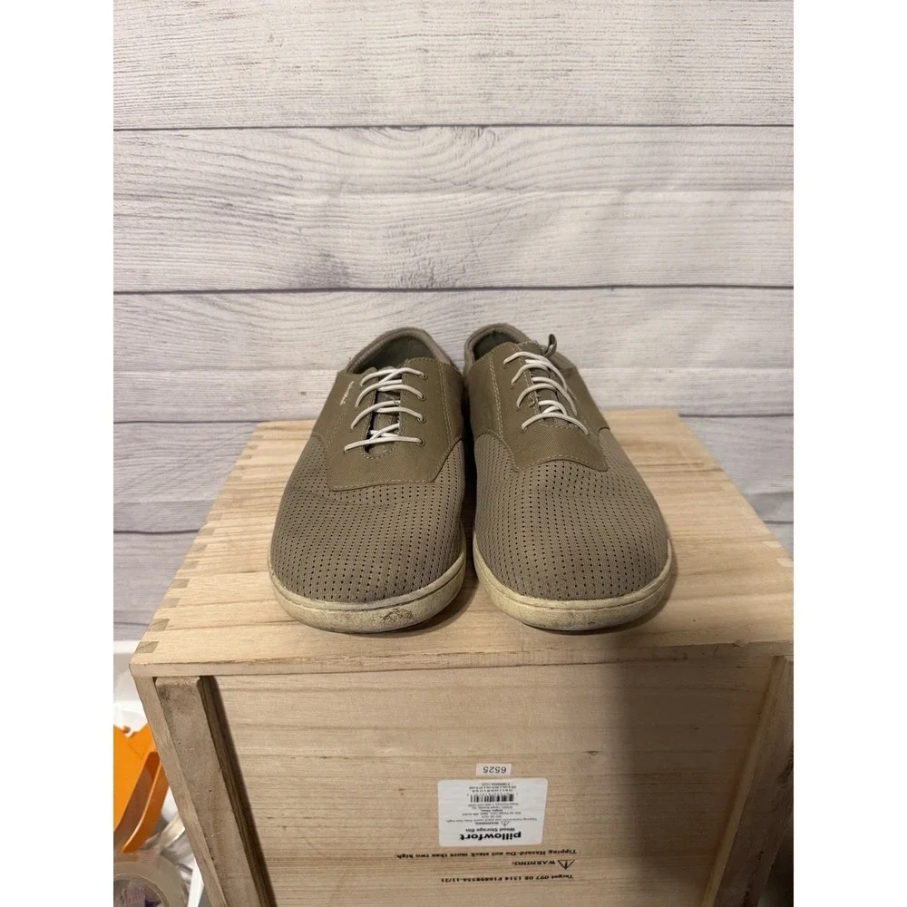OluKai Nohea Moku Mens 10 Boat Shoes Slip-On No-Tie Green Casual Comfort